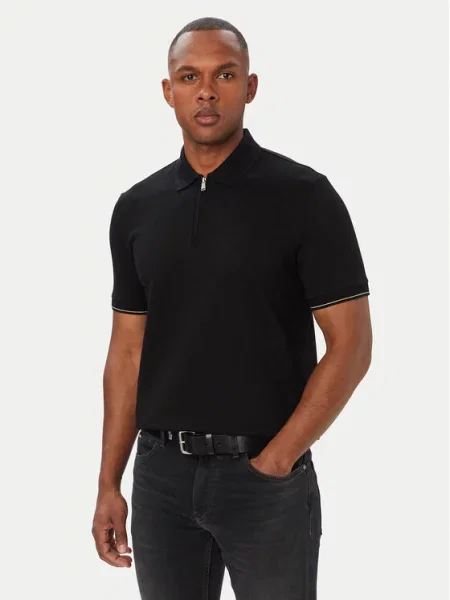 BOSS Tricou polo C-Pei 90 negru