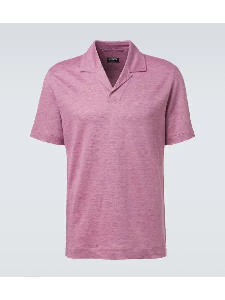 Tricou polo Zegna de in violet