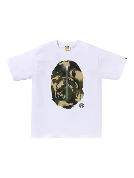 Tricou A Bathing Ape® cu model camuflaj alb