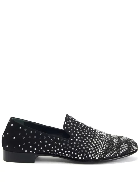 Pantofi loafer Giuseppe Zanotti de cristal negru