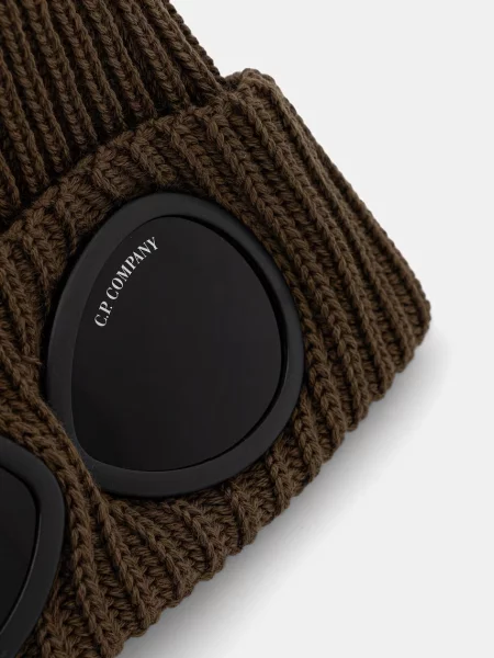 C.P. Company czapka beanie wełniana zielona