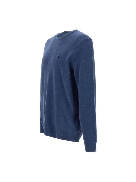 Sweter Polo Ralph Lauren wełniany klasyczny niebieski
