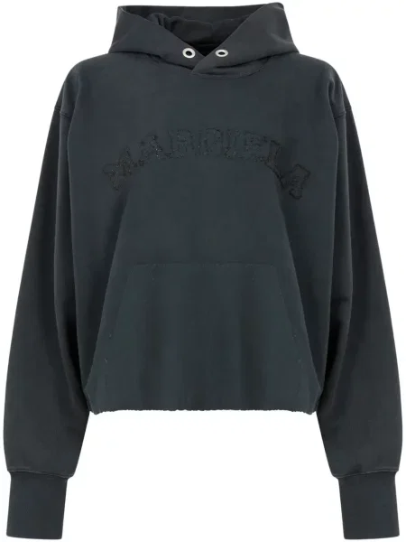 Hanorac cu glugă Maison Margiela cu broderie gri