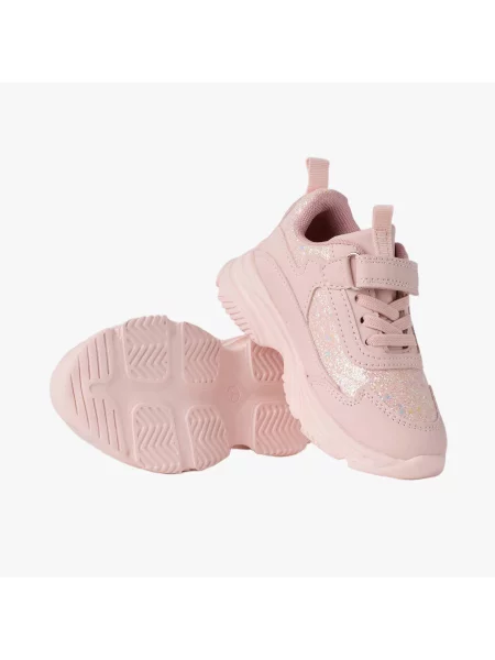 Sneakersy Dziecko Glittra Rzep różowe