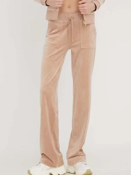 Кадифен спортен панталон Juicy Couture бежово