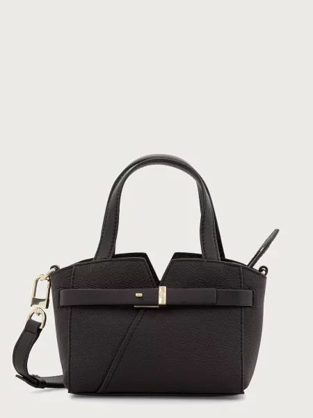 BOSS crossbody kabelka kožená Revers MiniTote hnědá