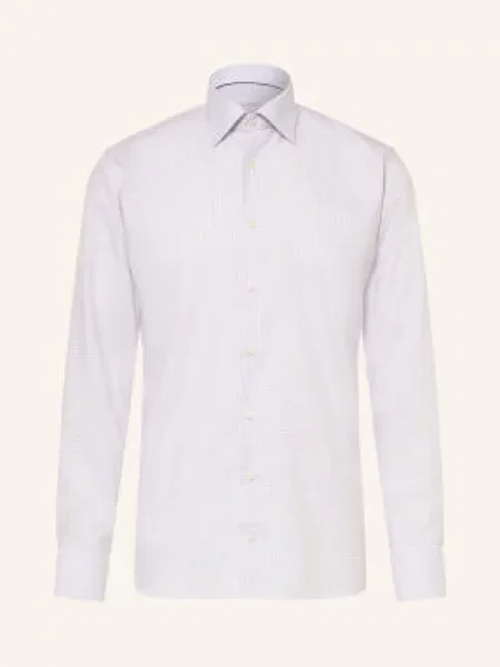 Eton Košile Slim Fit / béžová / světle šedá bílá