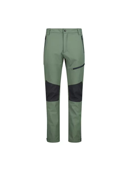 Spodnie slim z softshellu CMP zielone