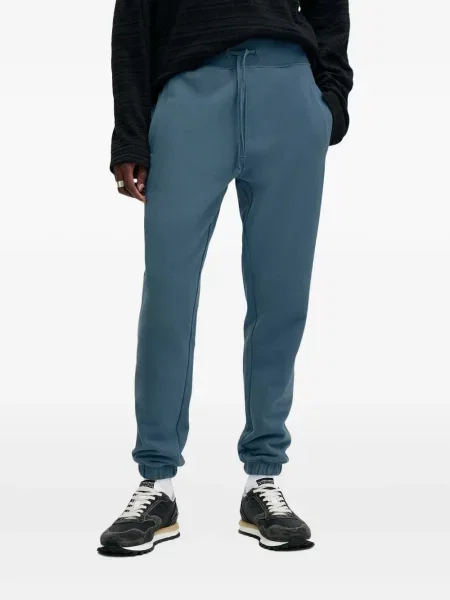 Pantaloni Allsaints cu broderie albastru