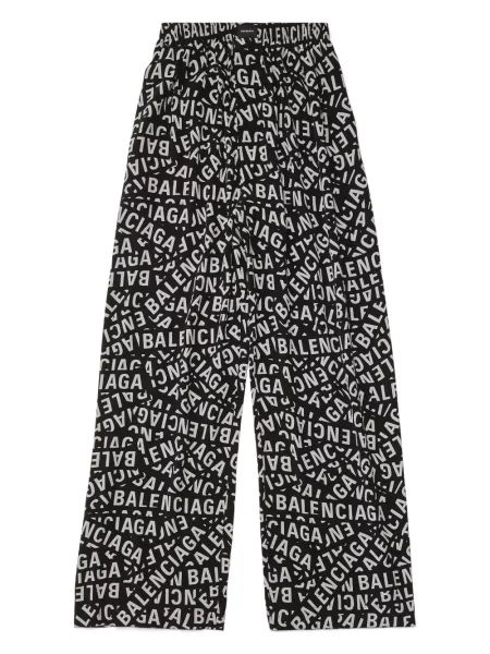 Pantaloni Balenciaga cu imagine negru