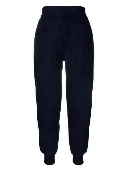 Fleece παντελόνι Polo Ralph Lauren με κέντημα μπλε