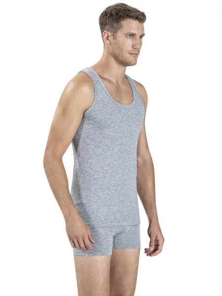 Мужская однотонная майка чорна