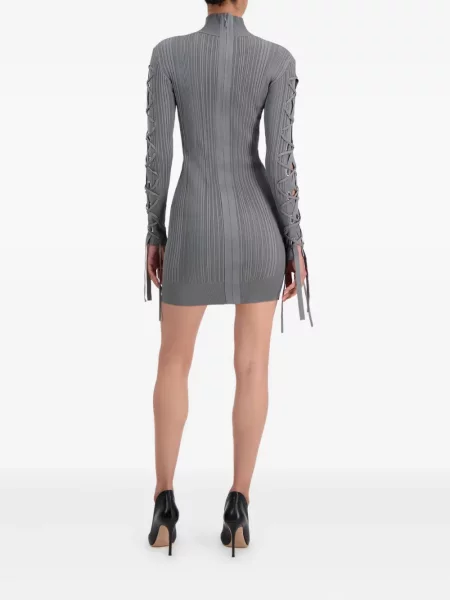 Rochie mini Hervé Léger de costum gri