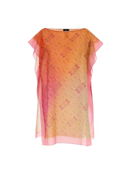 Wielobarwność sukienka koszulowa Pinko z autografem