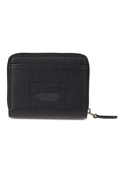 Portfel Marc Jacobs skórzany z magnetycznym zapięciem czarny