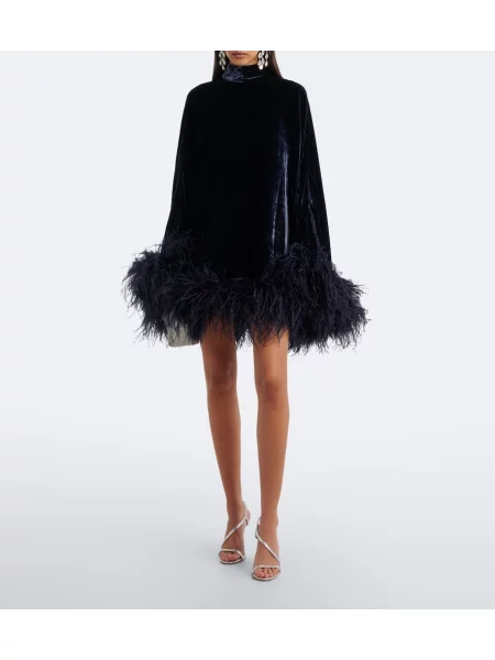 Rochie Taller Marmo de catifea albastru