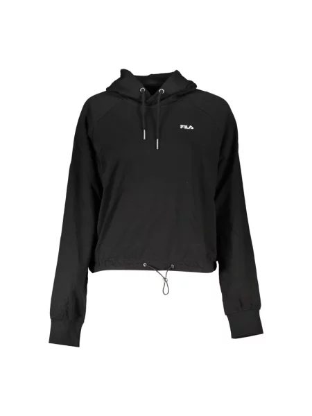 Bluza z kapturem Fila o krotszym kroju czarna