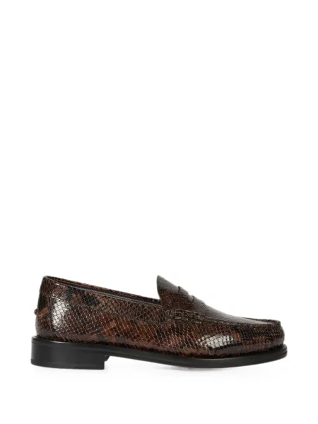 Pantofi loafer Paul Smith cu model piele de șarpe maro