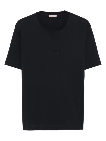 Tricou Herno cu broderie albastru