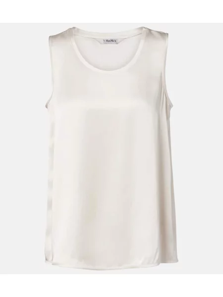 Top 's Max Mara din satin alb