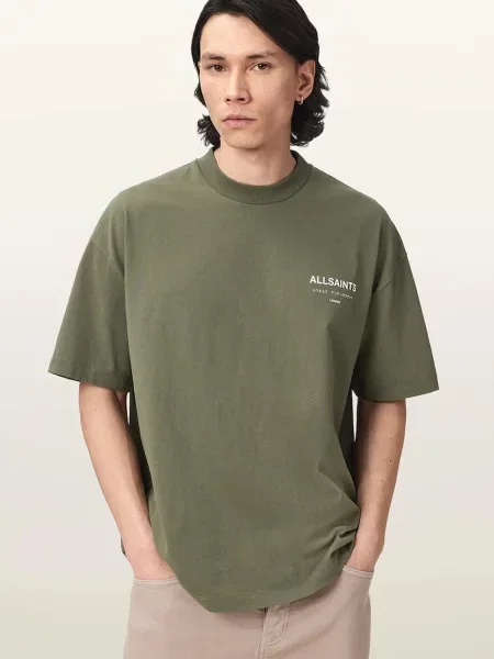 AllSaints T-shirt oversize zielona