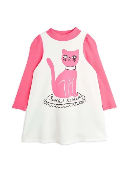 Mini Rodini Dětské šaty Cat růžové