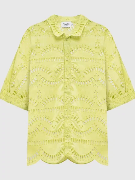 Блуза Isma з вишивкою бродері Charo Ruiz зелена