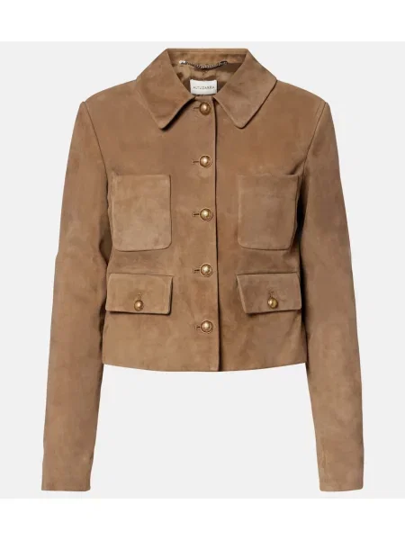 Geacă Altuzarra din piele de căprioară bej