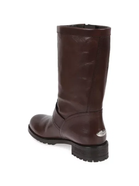 Kožne čizmice Jimmy Choo sa kopčom smeđa