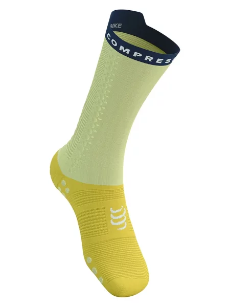 Skarpety Compressport Pro Racing Bike zielone jasne T1 żółte