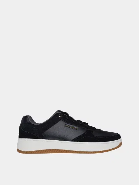 Кеди низькі Skechers шкіра/штучна шкіра чорний