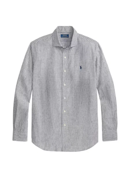 Pruhované polotričko Polo Ralph Lauren se síťovinou s výšivkou červené