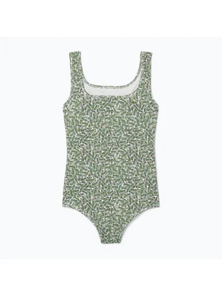 Costum de baie pentru femei Lacoste green/flour verde
