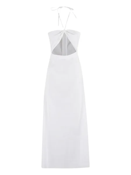 Sukienka Federica Tosi z dekoltem halter garniturowa biała