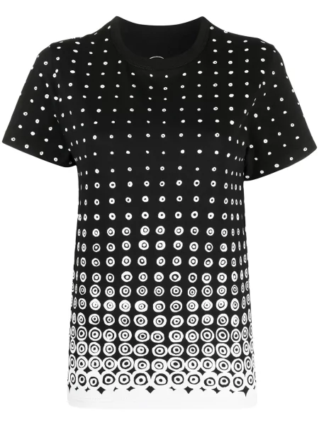 Koszulka 10 Corso Como w grochy z nadrukiem czarna