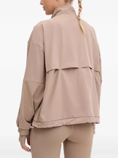 Komplet dresowy Adidas koronkowy sznurowany w paski różowy