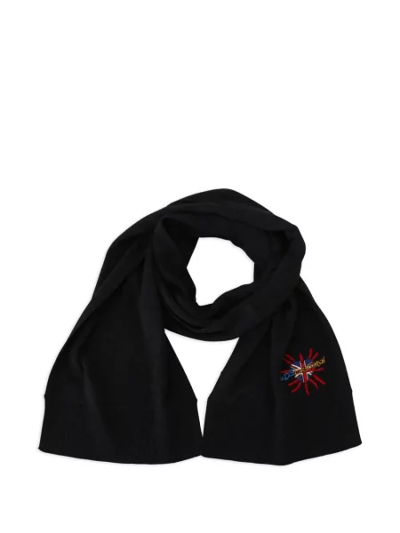 Шал Dolce & Gabbana бродиран със сърца черно