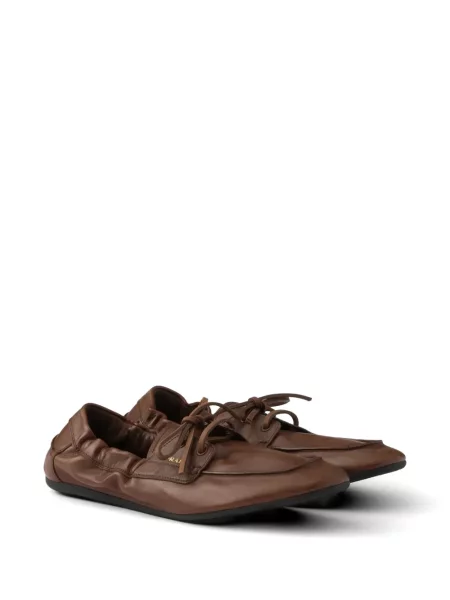 Pantofi loafer Prada din piele maro