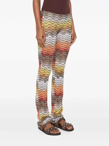 Pantaloni Missoni tricotate galben