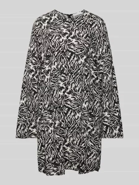 Sukienka o długości do kolan z rozkloszowanymi rękawami model ‘ALINUNAA STONEY’ Armedangels biała