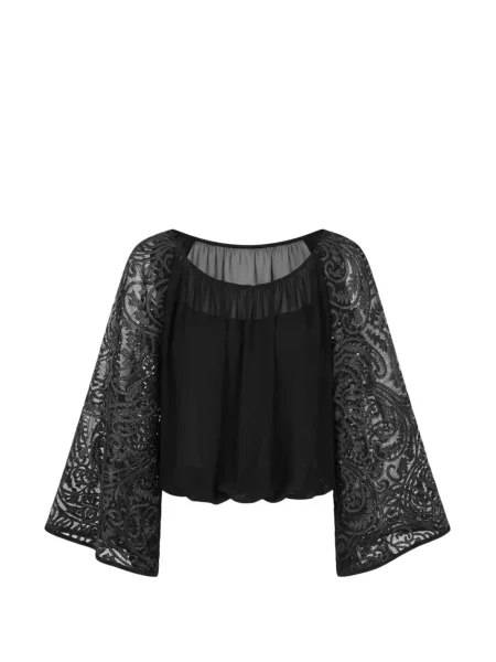 Top Gemy Maalouf din dantelă negru