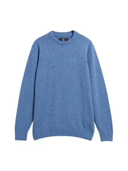Sweter Barbour wełniany niebieski