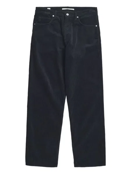 Pantaloni Norse Projects de catifea cord albastru