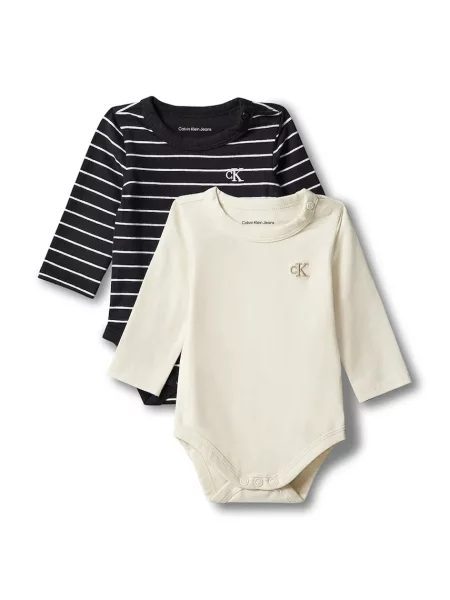 Calvin Klein Jeans body pentru bebeluși din cu pachet de 2 negru