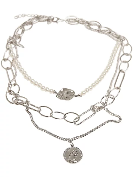 Urban Classics Verižica Ocean srebrna siva