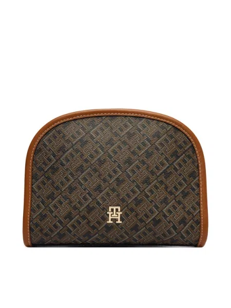 Tommy Hilfiger Kosmetyczka Th Icon Washbag Mono Print czarny