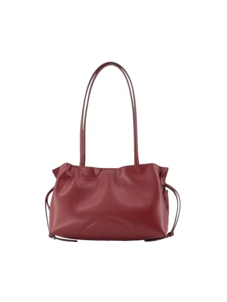 Tory Burch torebka tote z imitacji skóry Ella czerwona