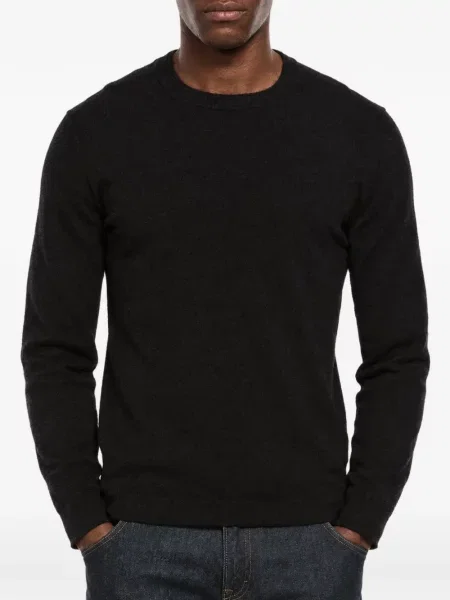 Lung pulover Brunello Cucinelli cu decolteu rotund negru
