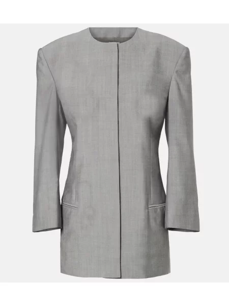 Geacă Calvin Klein de lână gri