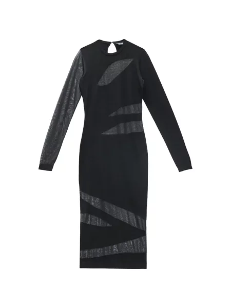 Lung rochie midi Just Cavalli plasă negru